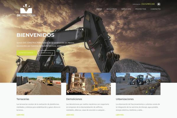 Construction theme site design template sample