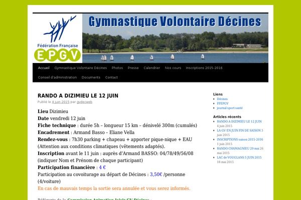 gvdecines.fr site used Gymclub2022