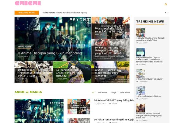 Zox-news-child theme site design template sample
