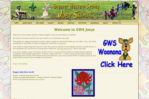 gwsjoeys.org.au site used 2012-main-theme