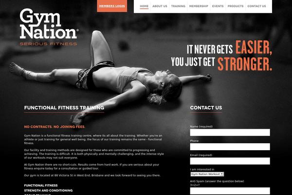 gymnation.com.au site used Gymnation