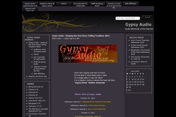 gypsyaudio.org site used Twilight.1.0