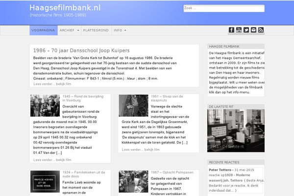 haagsefilmbank.nl site used SKT Filmmaker
