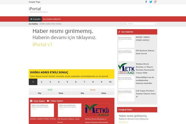 Iportal theme site design template sample
