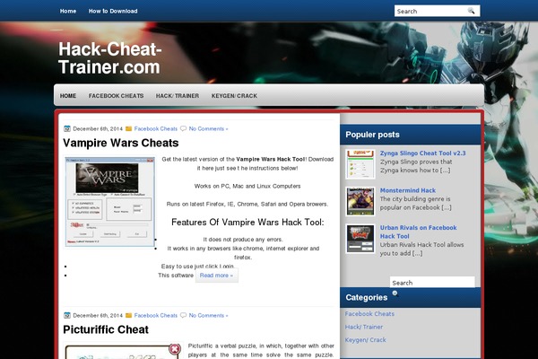 hack-cheat-trainer.com site used Gamingzone