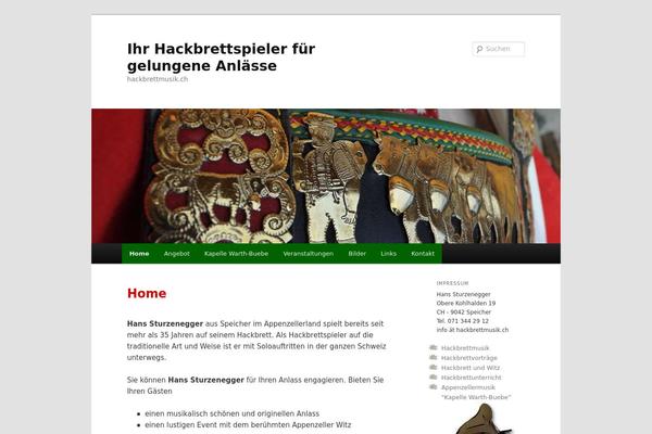 hackbrettmusik.ch site used Twenty Eleven