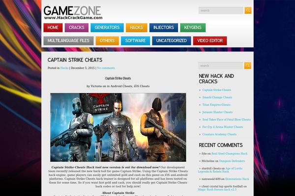 GameZone theme site design template sample