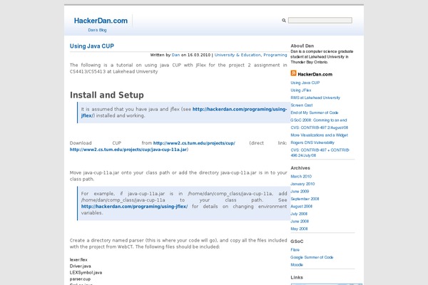 WordPress website example screenshot