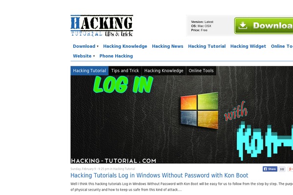 hacking-tutorial.com site used Hackingtutorials