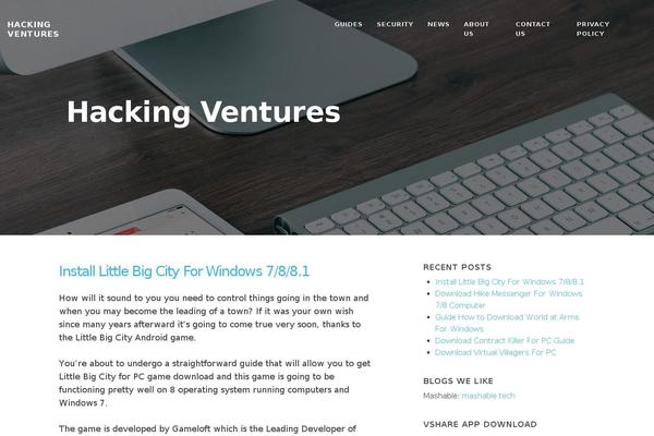 hacking.ventures site used HipWords