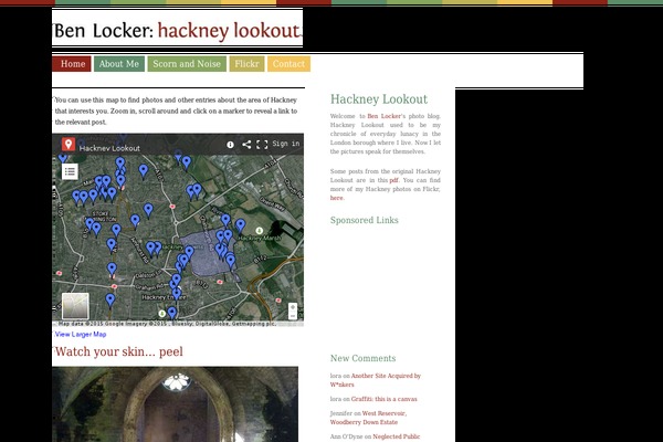 hackneylookout.co.uk site used Experiment