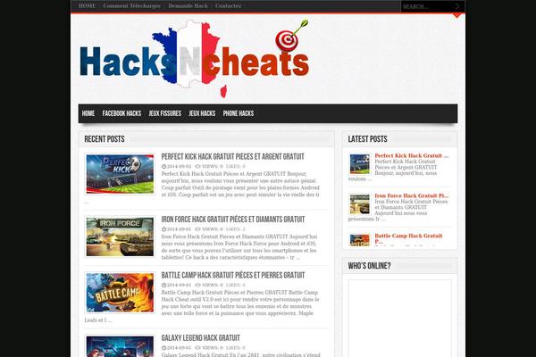 hacksncheats.net site used Gameleon_theme