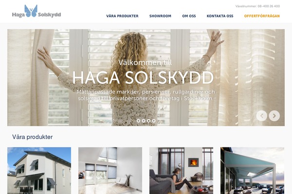 hagasolskydd.se site used Hagasolskydd