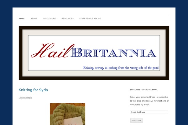 hailbritannia.com site used Twenty Twelve