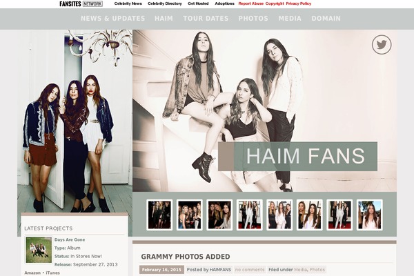 haimfans.com site used Haim