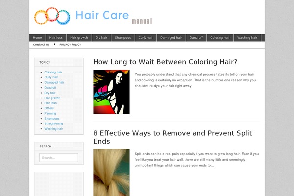 haircaremanual.com site used Magazine Basic