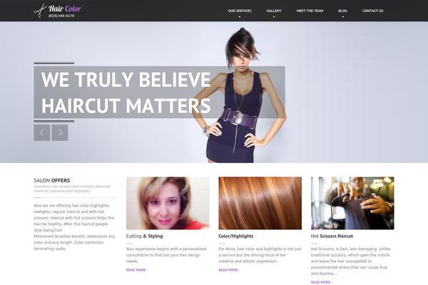 HairPress theme site design template sample