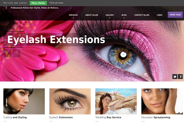 HairPress theme site design template sample
