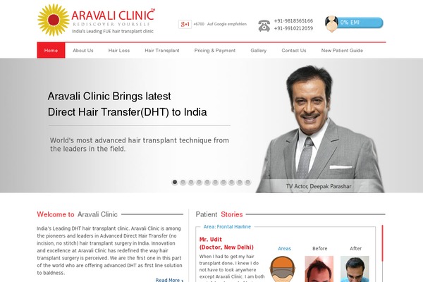 hairtransplantationdelhi.com site used Aravaliclinic