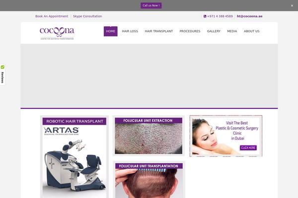 hairtransplantclinicdubai.com site used Cocoona