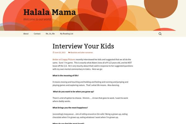 Twenty Thirteen theme site design template sample