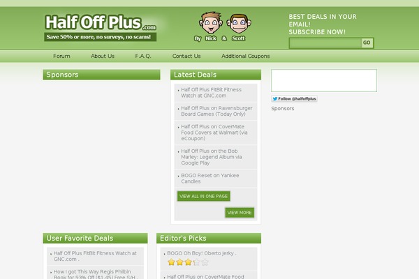 halfoffplus.com site used Sample-a-day