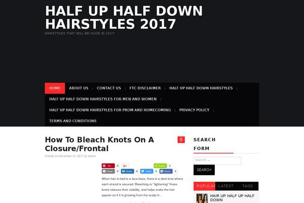 halfuphalfdownhairstyles.com site used Hiero