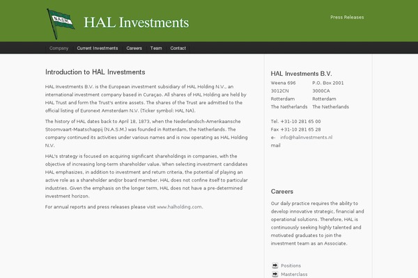 halinvestments.nl site used Wizors-investments