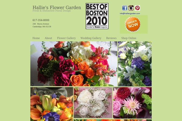 halliesflowergarden.com site used Florist