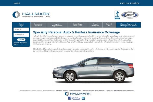 hallmarkinsco.com site used Sanwebe