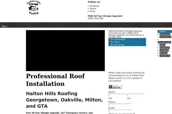 haltonhillsroofing.ca site used Cmjhstrategicmarketingsolutions