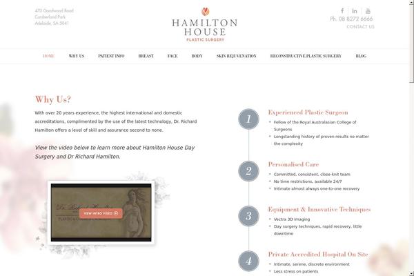Hamilton theme site design template sample