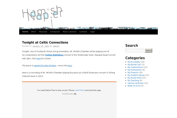 hamishnapier.com site used Hamish