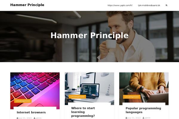 hammerprinciple.com site used Jetblack-education