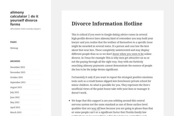 Twenty Fifteen theme site design template sample