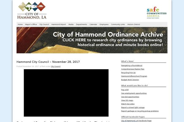 hammond.org site used Hammond