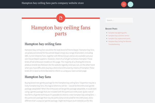 hamptonbayceilingfansparts.com site used Sorbet