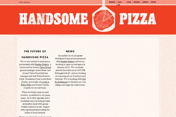 handsomepizza.com site used KadenceWP