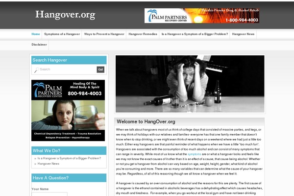 hangover.org site used Hangover