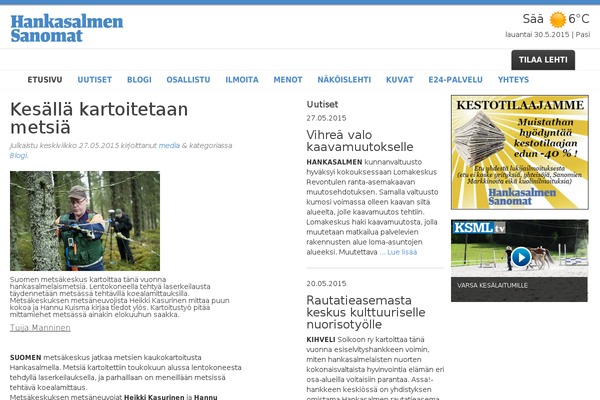 hankasalmensanomat.fi site used Frameblend