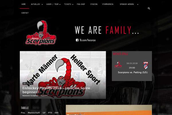 hannoverscorpions.com site used Hscorps