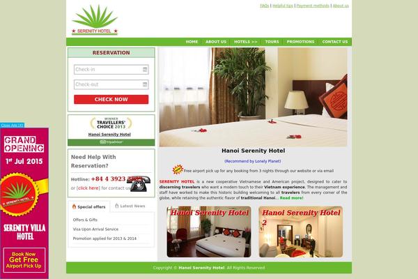 Hotel theme site design template sample