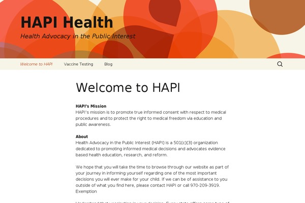hapihealth.org site used Twenty Thirteen