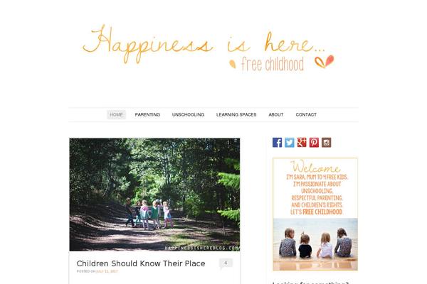 happinessishereblog.com site used New Blog Lite