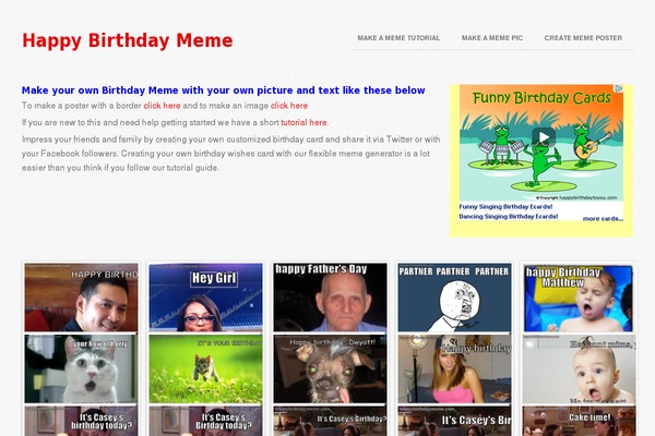 happybirthdaymeme.com site used Artifex-pro