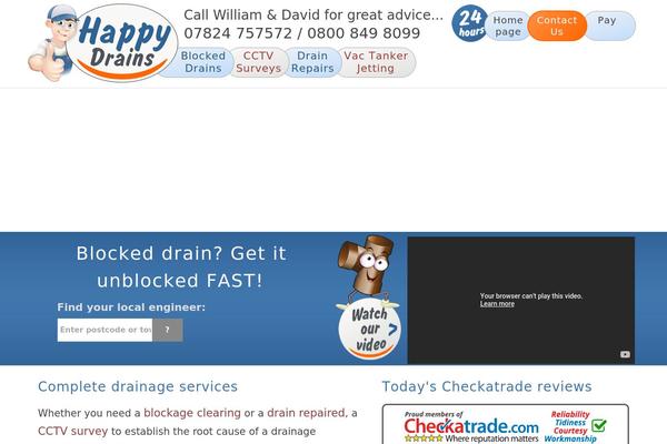 happydrains.co.uk site used Unlimited-child