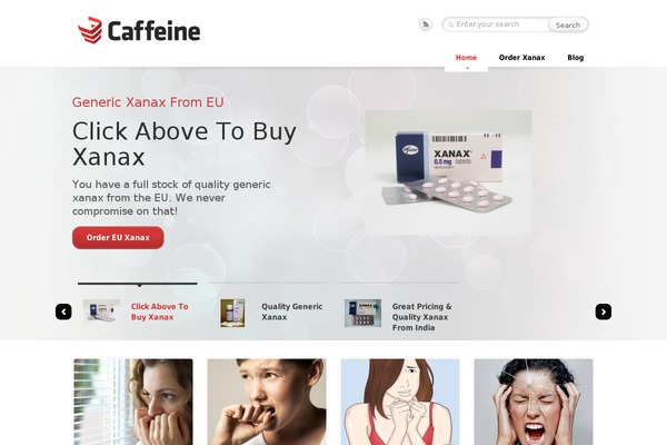 Caffeine theme site design template sample