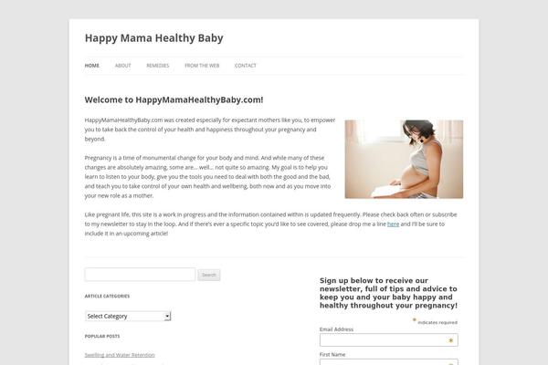 Twentytwelve-child theme site design template sample