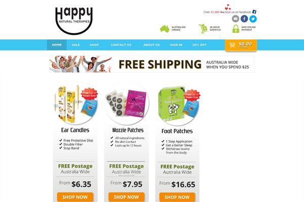 happynaturaltherapies.com.au site used Shelflife
