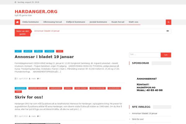 hardanger.org site used Editorial-pro